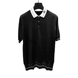 Áo Polo Nam Dolce & Gabbana D&G Polo Shirt GQ403K F75AP S9022 Màu Đen Size 48