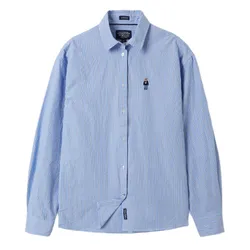 Áo Sơ Mi WHOAU Steve Loose Fit Striped Shirts WHYSF2301F Màu Xanh Da Trời