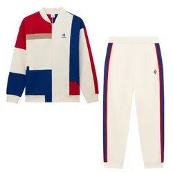 Bộ Quần Áo Nỉ Nam Le Coq Sportif Flame Red Color Phối Màu Size M (Form Á)