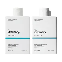 Combo Dầu Gội The Ordinary Sulphate 4% + Dầu Xả Behentrimonium Chloride 2% (240ml x 2)