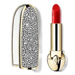 Combo Vỏ Son + Son Guerlain Rouge G Refill Satin 28 Le Coquelicot Màu Đỏ Cam