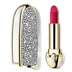 Combo Vỏ Son + Son Guerlain Rouge G Refill Velvet 886 Le Fuchsia Vibrant Màu Hồng Dâu