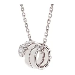 Dây Chuyền Jewery Luxury Serpenti Viper Necklace In 18K White Gold With Diamonds Màu Vàng Trắng