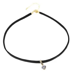 Dây Chuyền Choker Nữ Lili Jewelry Dây Da Mặt Tròn Orborne LILI_566259 Màu Vàng Gold