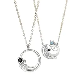 Dây Chuyền Đôi Lili Jewelry Đính Đá CZ Cá Voi Và Biển Lance LILI_099575 Màu Trắng