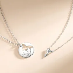 Dây Chuyền Đôi Lili Jewelry Đính Đá CZ Chim Và Cành Cây Dakari LILI_099557 Màu Trắng
