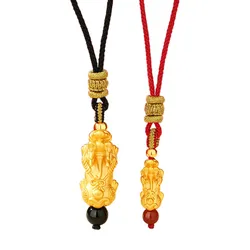 Dây Chuyền Đôi Lili Jewelry Đính Đá Mã Não Hình Tỳ Hưu May Mắn Sienna LILI_126114 Dây Vải) Màu Đen/Đỏ