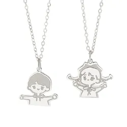 Dây Chuyền Đôi Lili Jewelry Nam Nữ Cute LILI_099523 Màu Bạc