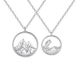 Dây Chuyền Đôi Lili Jewelry Núi Và Biển LILI_372956 Màu Bạc