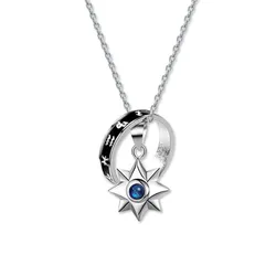 Dây Chuyền Nam Lili Jewelry Bạc Đính Đá CZ Hình Ngôi Sao Lấp Lánh Matheo LILI_131754 Màu Bạc