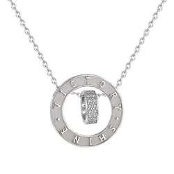 Dây Chuyền Nam Lili Jewelry Bạc Đính Đá CZ Nhẫn Lồng Nhẫn Armando LILI_078626 Màu Bạc