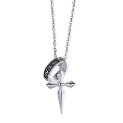 Dây Chuyền Nam Lili Jewelry Hình Thánh Giá Victory LILI_106080 Màu Trắng