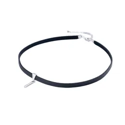 Dây Chuyển Nữ Lili Jewelry Bạc Choker Phối Dây Da LILI_547162 Màu Đen Bạc