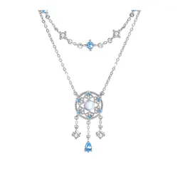 Dây Chuyền Nữ Lili Jewelry Bạc Đính Đá CZ Dream Catcher LILI_105160 Màu Bạc Xanh