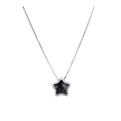 Dây Chuyền Nữ Lili Jewelry Bạc Đính Đá CZ Hình Ngôi Sao Karina LILI_105383 Màu Bạc Đen