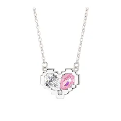 Dây Chuyền Nữ Lili Jewelry Bạc Đính Đá CZ Hình Trái Tim Cassandra LILI_105135 Màu Bạc Hồng