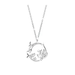 Dây Chuyền Nữ Lili Jewelry Bạc Đính Đá CZ Hoa Hồ Điệp Paulina LILI_098234 Màu Bạc
