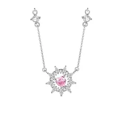 Dây Chuyền Nữ Lili Jewelry Bạc Đính Đá CZ Hoa Hướng Dương Aila LILI_098249 Màu Bạc