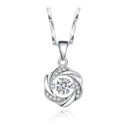 Dây Chuyền Nữ Lili Jewelry Bạc Đính Đá CZ Tròn Cách Điệu Gladys LILI_054064 Màu Bạc