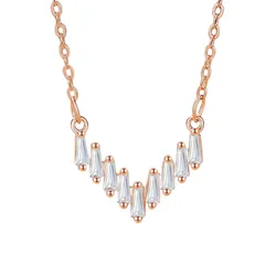Dây Chuyền Nữ Lili Jewelry Đính Đá CZ Milana LILI_105761 Màu Vàng Hồng