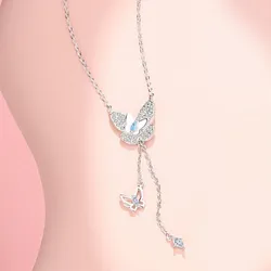 Dây Chuyền Nữ Lili Jewelry Cánh Bướm Brianna LILI_092889 Màu Bạc
