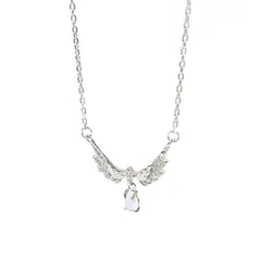 Dây Chuyền Nữ Lili Jewelry Choker Đính Đá CZ Đôi Cánh Thiên Thần LILI_952242 Màu Bạc