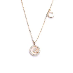 Dây Chuyền Nữ Lili Jewelry Chữ C LILI_928314 Màu Vàng