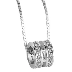 Dây Chuyền Nữ Lili Jewelry Chữ H Đính Đá CZ All Of Love LILI_727112 Màu Bạc