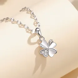 Dây Chuyền Nữ Lili Jewelry Cỏ 4 Lá Elyse LILI_098394 Màu Bạc