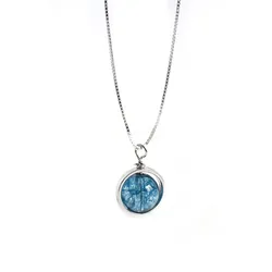Dây Chuyền Nữ Lili Jewelry Đá Phong Thủy Katherine LILI_159870 Màu Bạc Xanh Dương