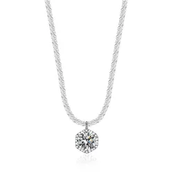 Dây Chuyền Nữ Lili Jewelry Dây Xù Đính Kim Cương Moissanite Marlowe LILI_105891 Màu Trắng