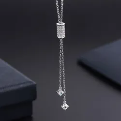 Dây Chuyền Nữ Lili Jewelry Đính Đá CZ Dạng Nút Thắt Độc Đáo LILI_947614 Màu Trắng