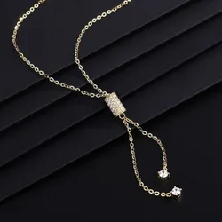 Dây Chuyền Nữ Lili Jewelry Đính Đá CZ Dạng Nút Thắt Độc Đáo LILI_947614 Màu Vàng Gold