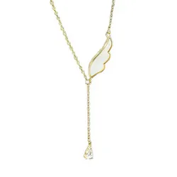 Dây Chuyền Nữ Lili Jewelry Đính Đá CZ Đôi Cánh Thiên Thần LILI_759831 Màu Vàng Gold