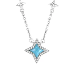 Dây Chuyền Nữ Lili Jewelry Đính Đá CZ Hình Ánh Sao Journee LILI_131546 Màu Xanh Dương