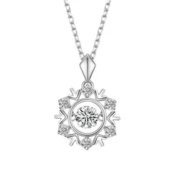 Dây Chuyền Nữ Lili Jewelry Đính Đá CZ Hình Bông Tuyết LILI_819381 Màu Bạc