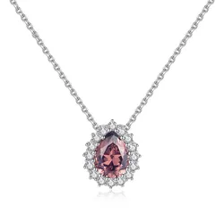Dây Chuyền Nữ Lili Jewelry Đính Đá CZ Hình Giọt Nước Jazmin LILI_098019 Màu Hồng Bạc