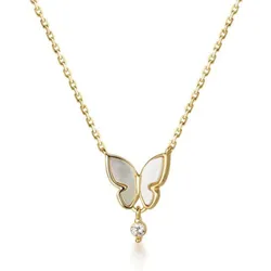 Dây Chuyền Nữ Lili Jewelry Đính Đá CZ Hình Hồ Điệp Ada LILI_131181 Màu Vàng Gold