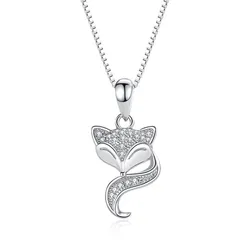 Dây Chuyền Nữ Lili Jewelry Đính Đá CZ Hình Hồ Ly Julia LILI_159434 Màu Bạc