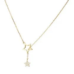 Dây Chuyền Nữ Lili Jewelry Đính Đá CZ Hình Ngôi Sao 5 Cánh Aleah LILI_097359 Màu Vàng Gold