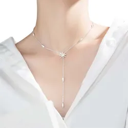 Dây Chuyền Nữ Lili Jewelry Đính Đá CZ Hình Ngôi Sao 7 Cánh LILI_381245 Màu Bạc