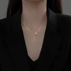 Dây Chuyền Nữ Lili Jewelry Đính Đá CZ Hình Nhẫn Đôi Phelan LILI_954156 Màu Vàng