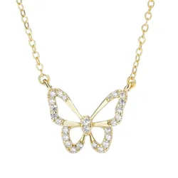 Dây Chuyền Nữ Lili Jewelry Đính Đá CZ Hồ Điệp LILI_766953 Màu Vàng Gold