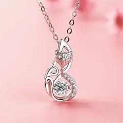 Dây Chuyền Nữ Lili Jewelry Đính Đá CZ Hồ Ly Phong Thủy LILI_296994 Màu Bạc