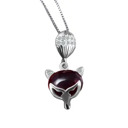 Dây Chuyền Nữ Lili Jewelry Đính Đá CZ Hồ Ly Phong Thủy LILI_658125 Màu Đỏ
