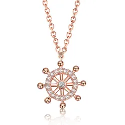 Dây Chuyền Nữ Lili Jewelry Đính Đá CZ Kiana LILI_105665 Màu Vàng Hồng