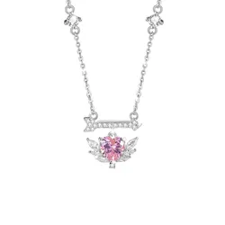 Dây Chuyền Nữ Lili Jewelry Đính Đá CZ Mũi Tên Tình Ái Cadence LILI_098779 Màu Hồng Bạc