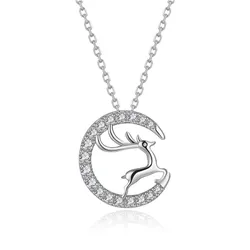 Dây Chuyền Nữ Lili Jewelry Đính Đá CZ Nai Con LILI_657572 Màu Bạc