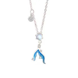Dây Chuyền Nữ Lili Jewelry Đính Đá CZ Nàng Tiên Cá Ocean LILI_097794 Màu Xanh Bạc