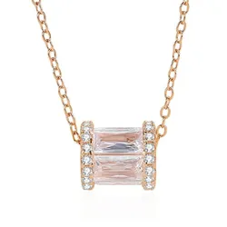 Dây Chuyền Nữ Lili Jewelry Đính Đá CZ Natalia LILI_125566 Màu Vàng Hồng
